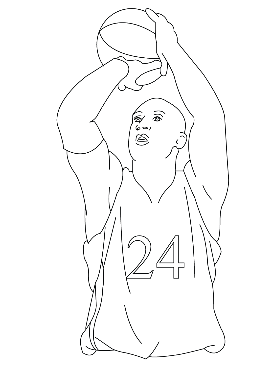 free printable kobe bryant coloring pages