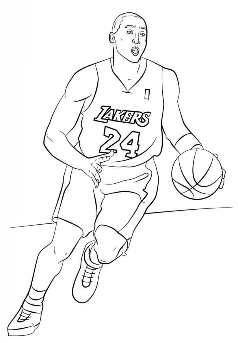 kobe bryant coloring pages