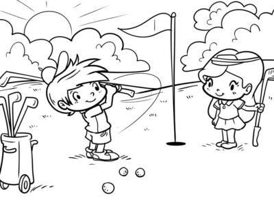 mini golf coloring pages