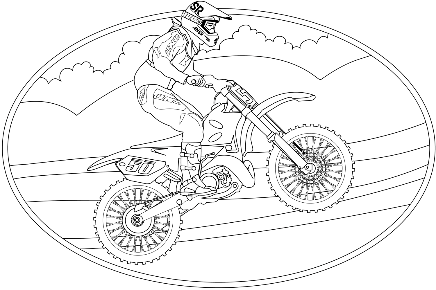 motocross coloring pages free