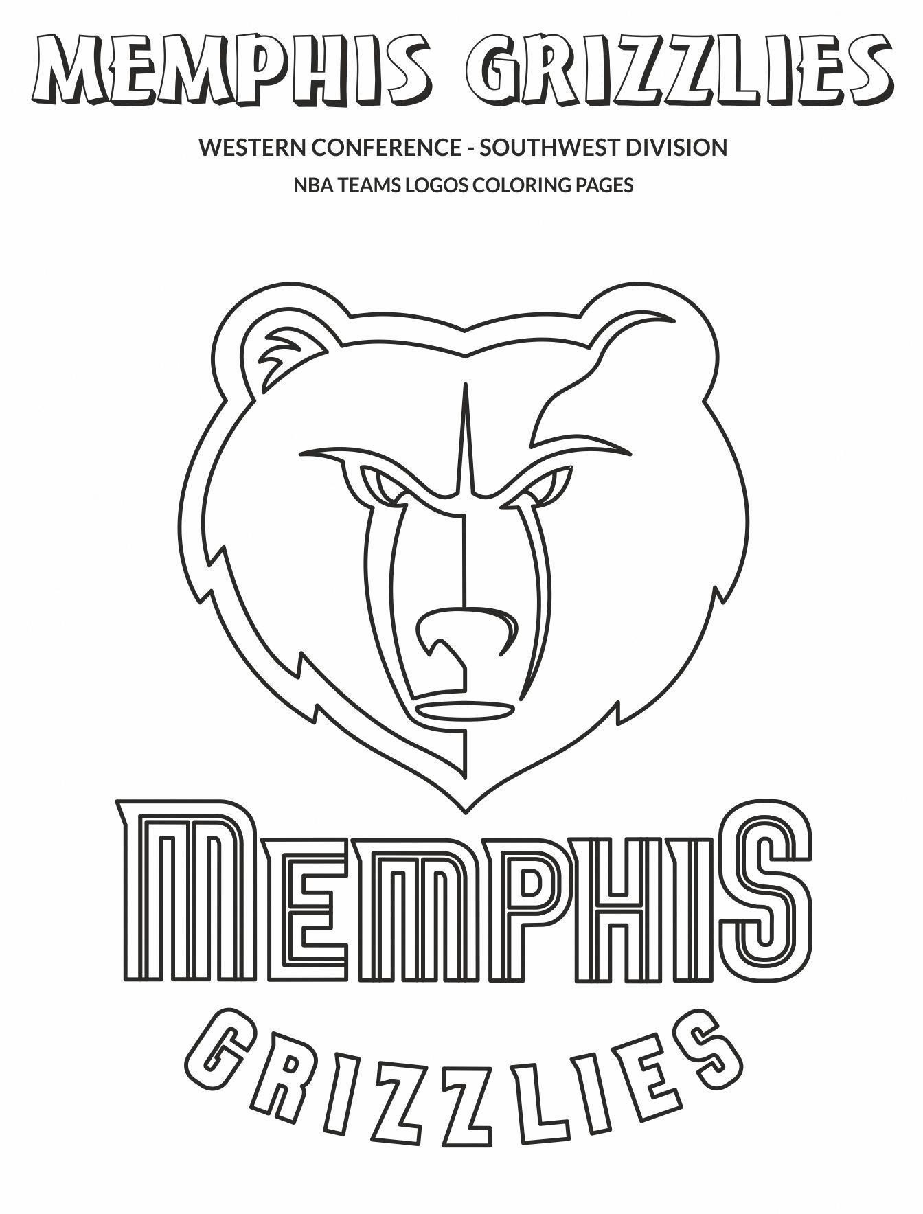 nba memphis grizzlies coloring pages