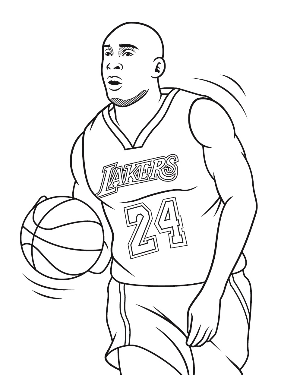 nba kobe bryant coloring pages