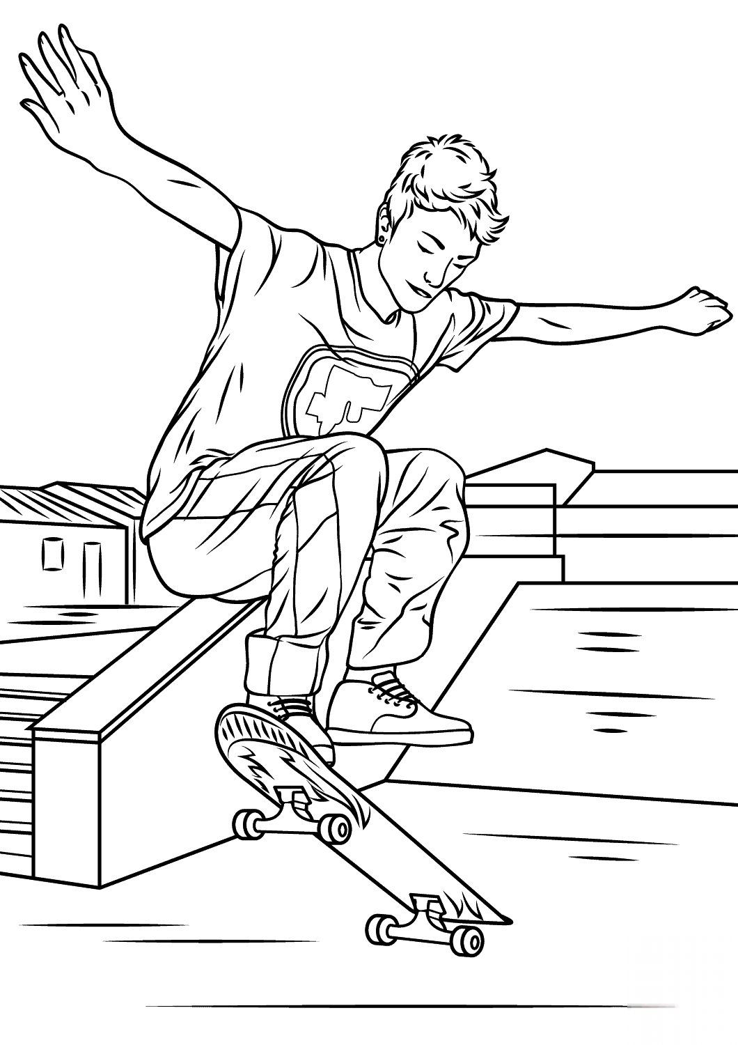 skateboard coloring pages free