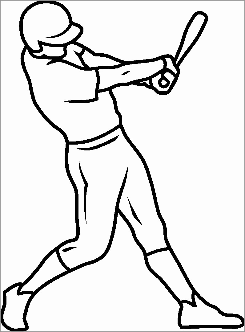 softball coloring pages