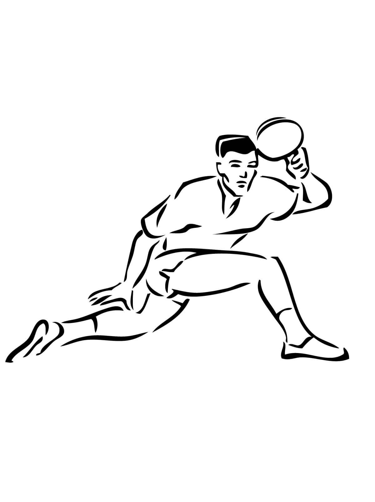 table tennis palyer coloring pages