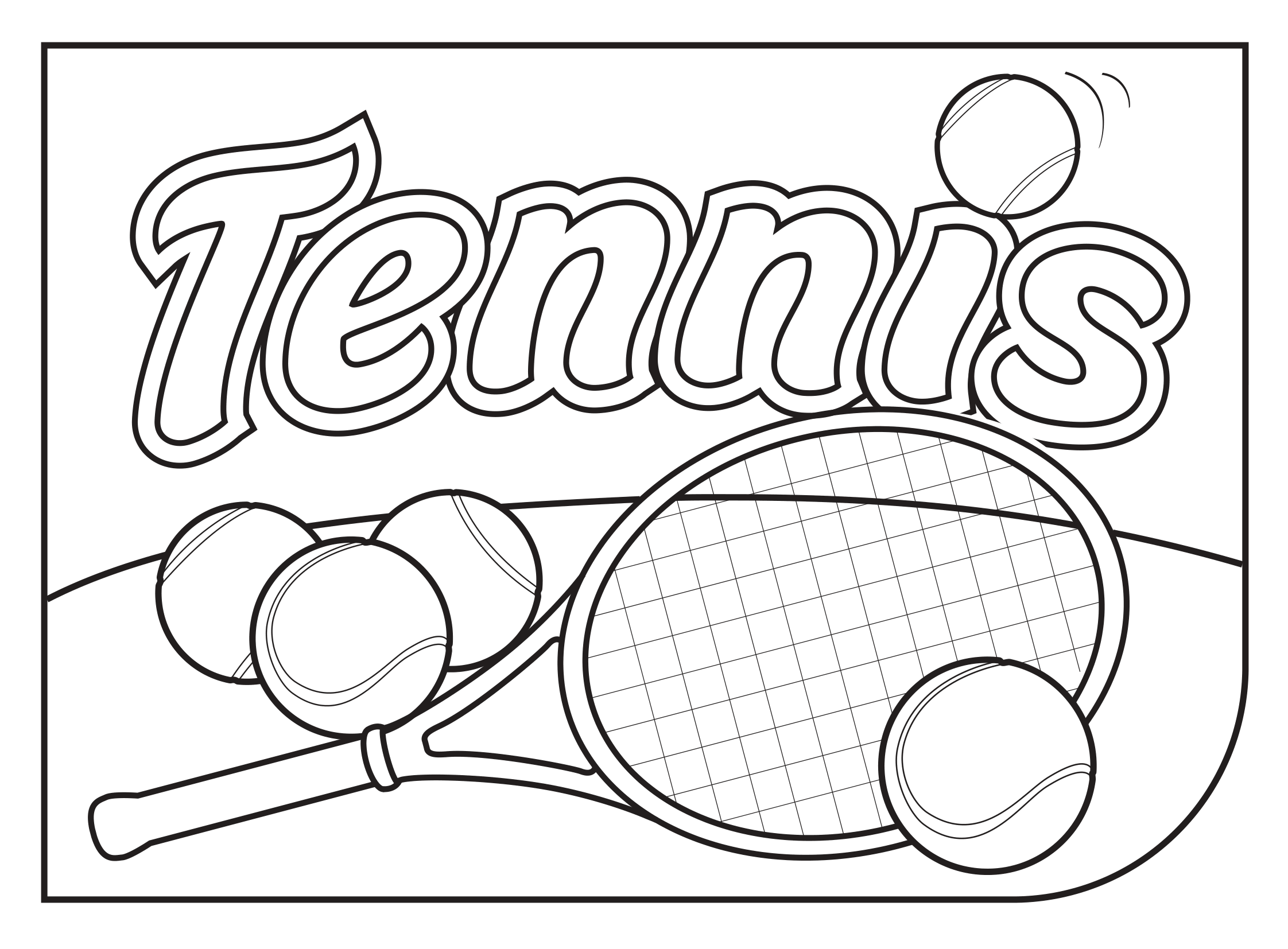 tennis ball printable coloring pages