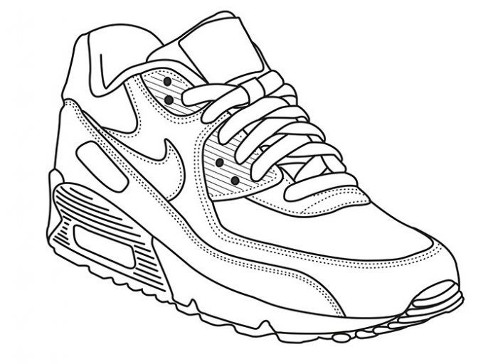 tennis shoe coloring pages