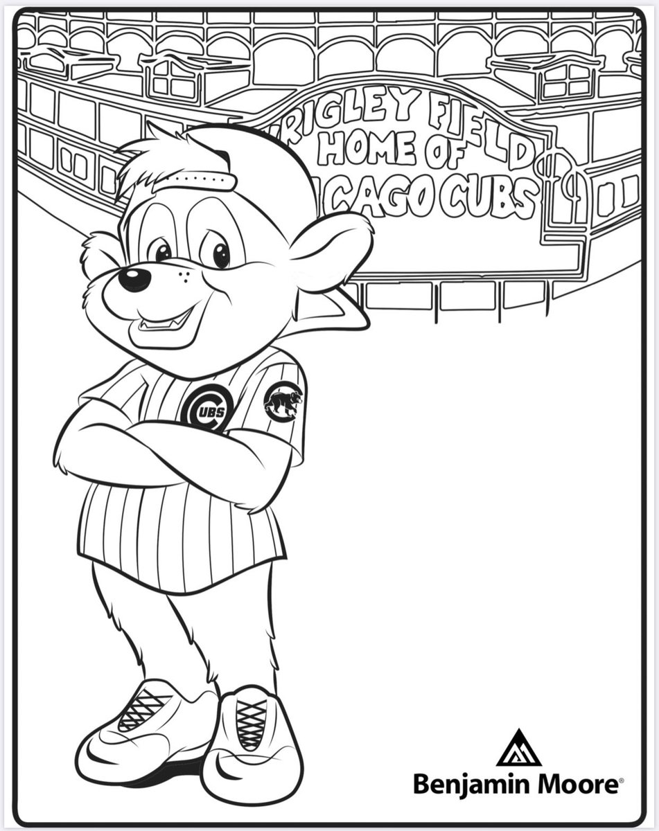 chicago cubs coloring pages free