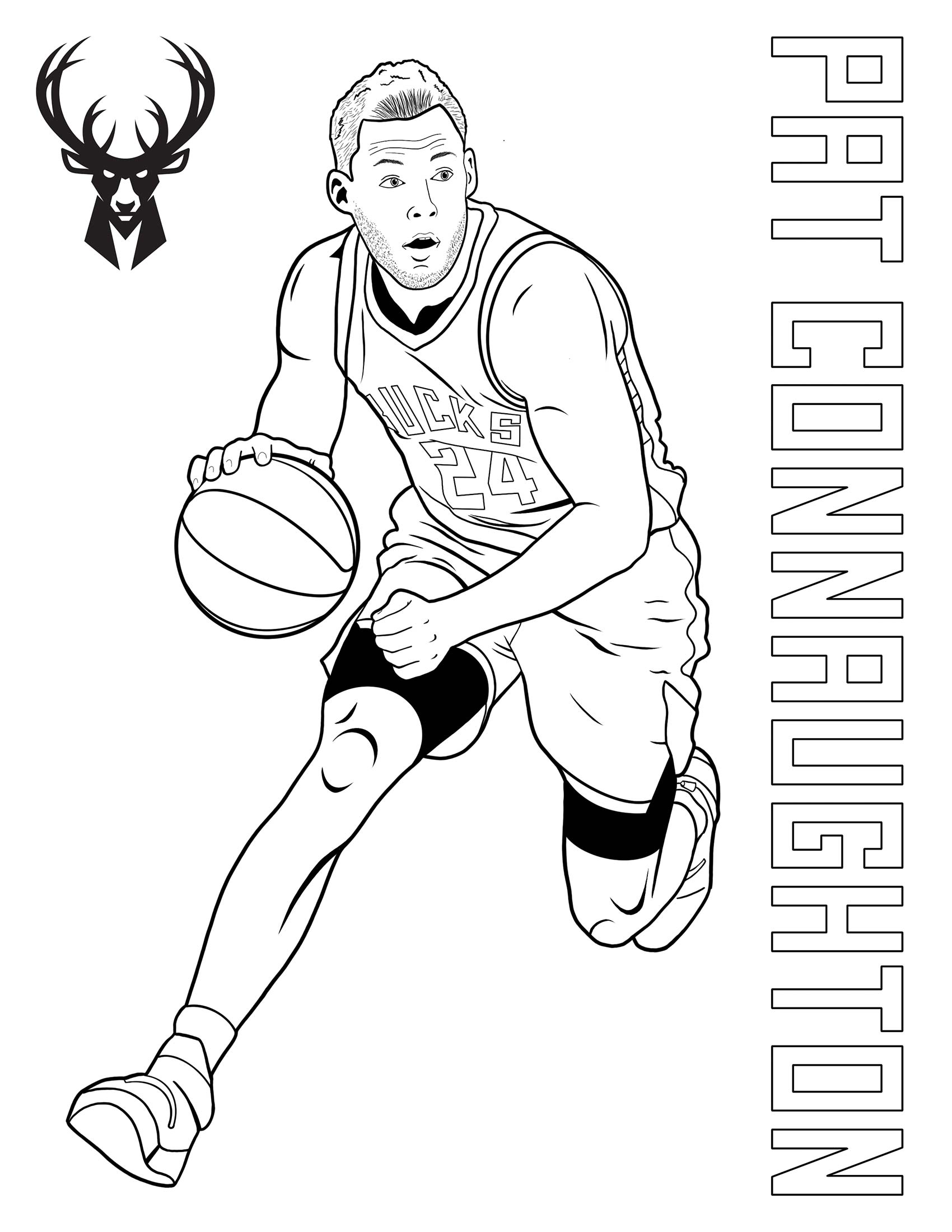 coloring pages milwaukee bucks player