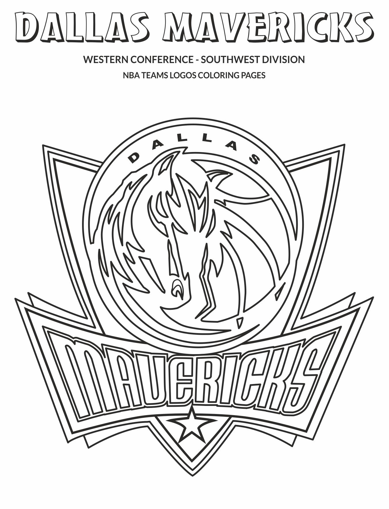 dallas mavericks coloring book