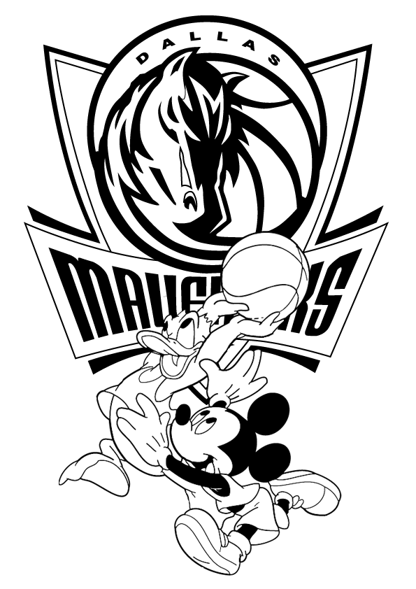 dallas mavericks coloring pages for kids