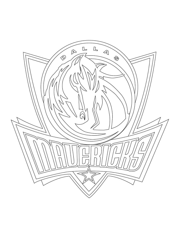 dallas mavericks coloring sheet