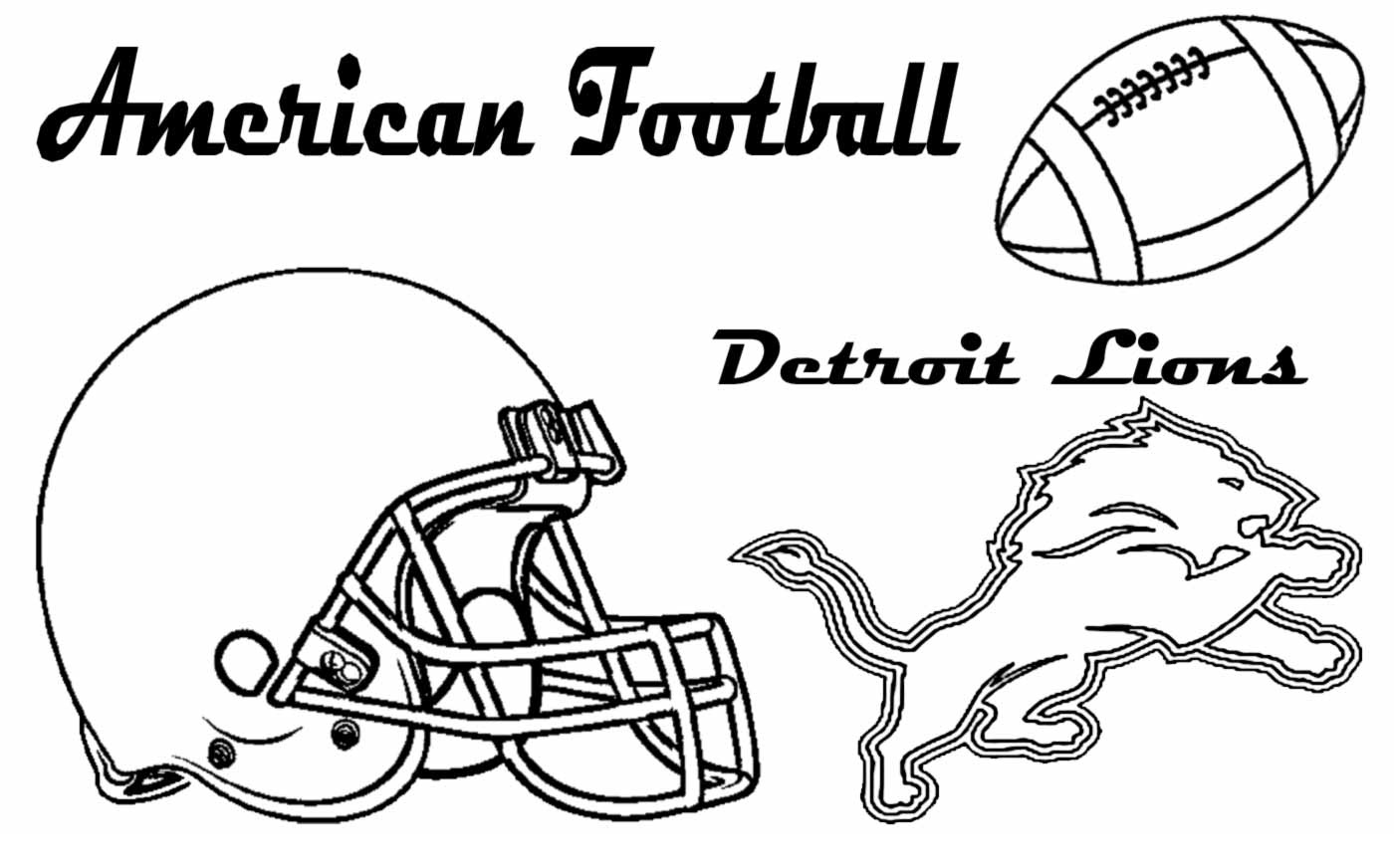 detroit lions helmet coloring page