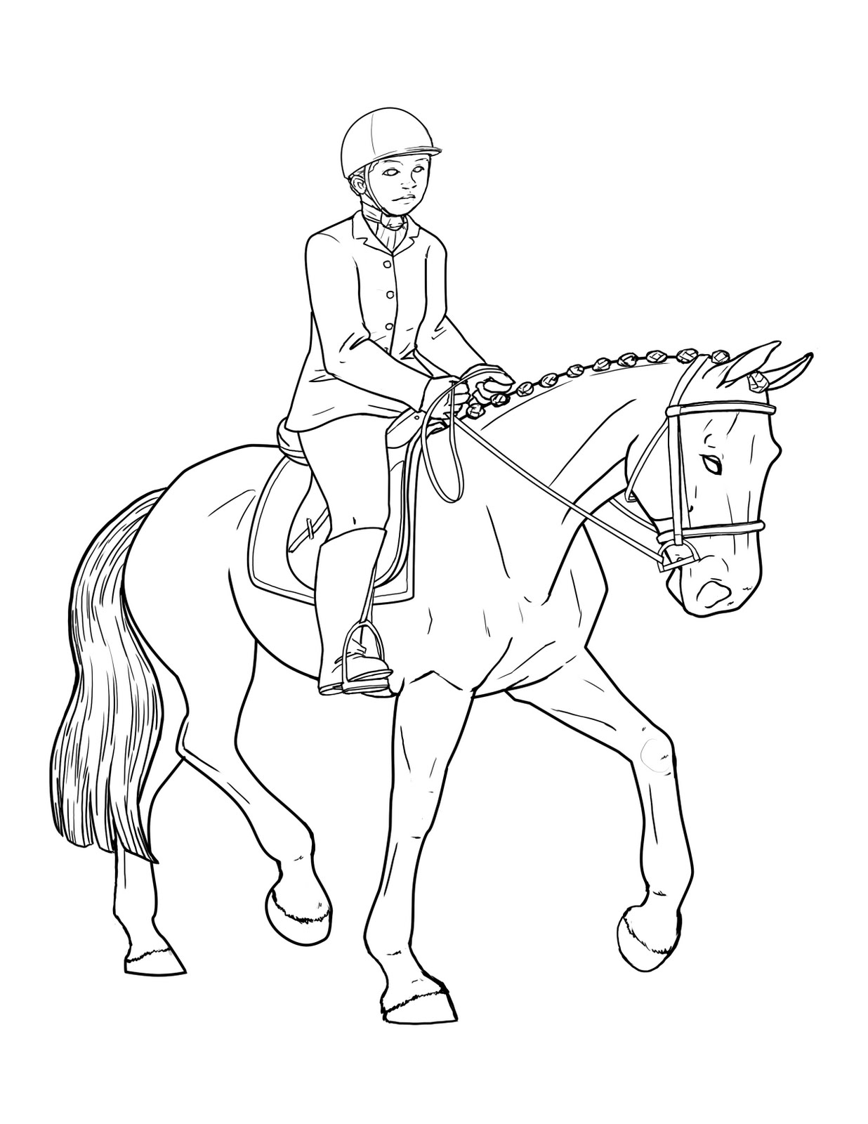 dressage horse coloring pages