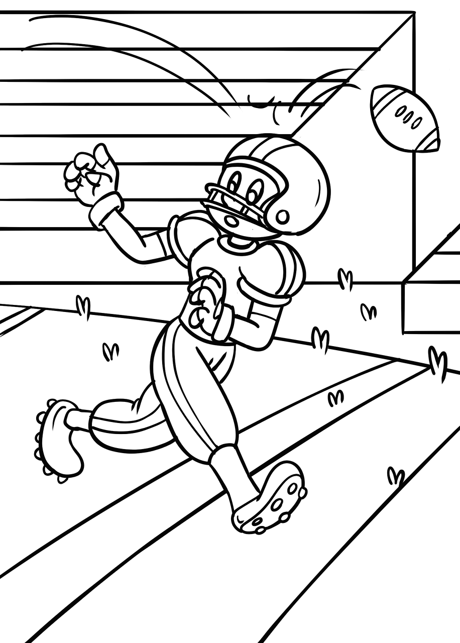 free american football coloring pages