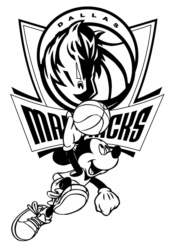 free dallas mavericks coloring pages