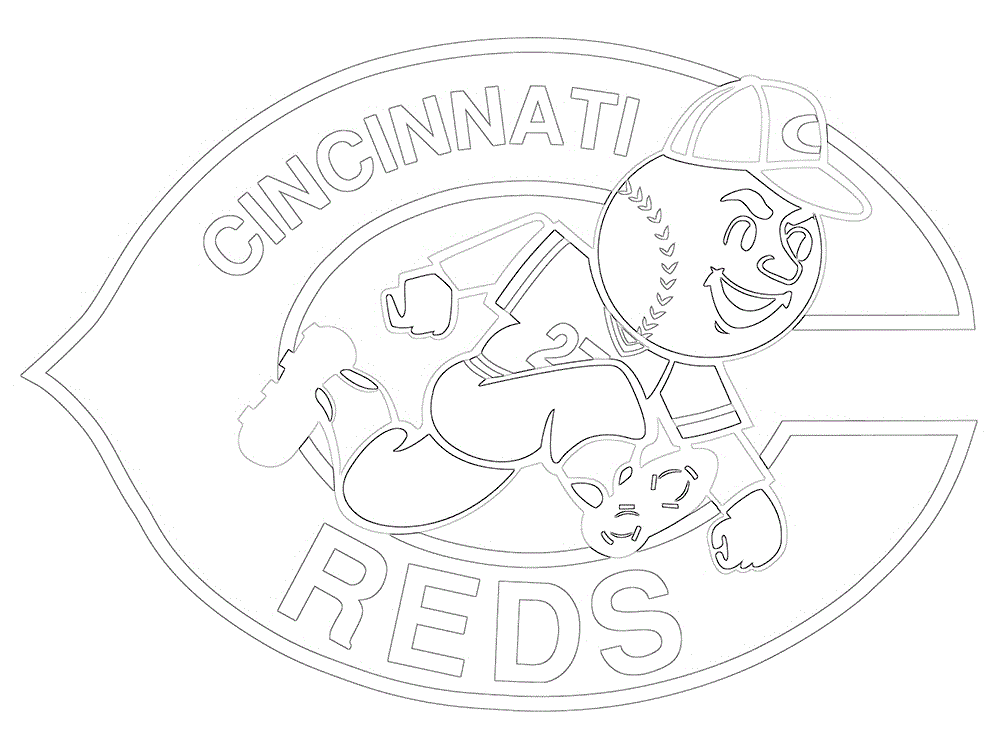 free printable cincinnati reds coloring pages