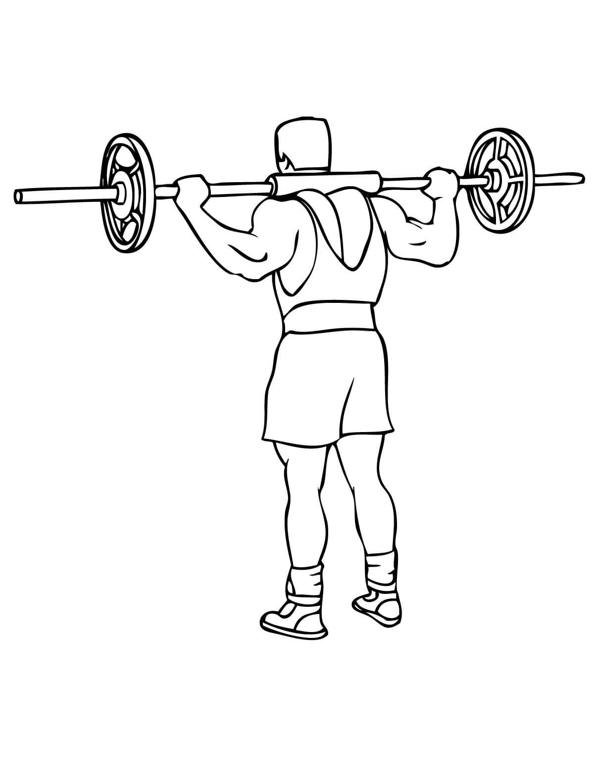 free weightlifting coloring pages