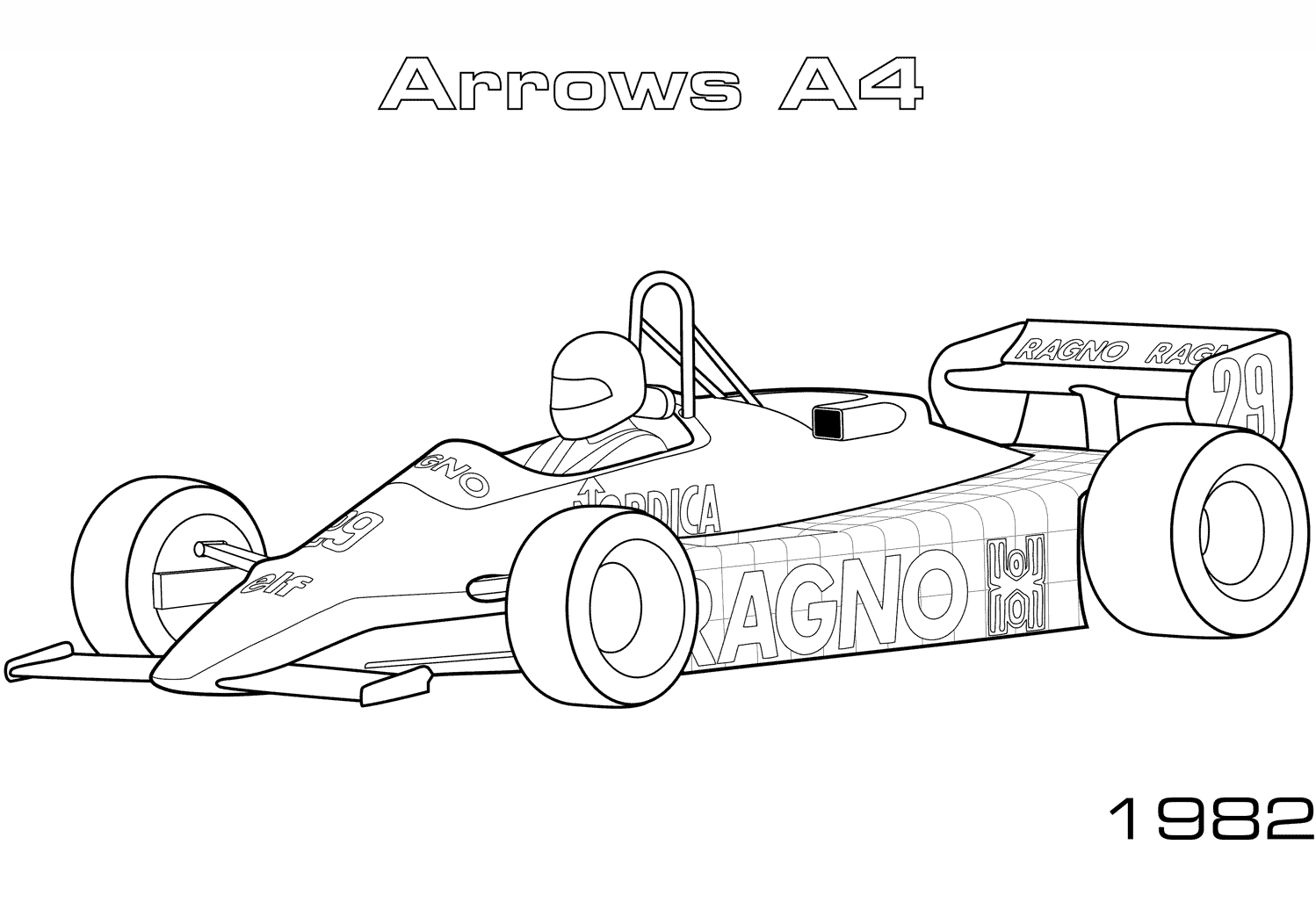 indy car coloring sheet