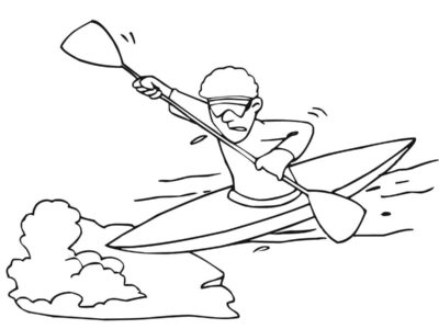 kayak coloring pages