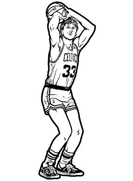 larry bird coloring pages