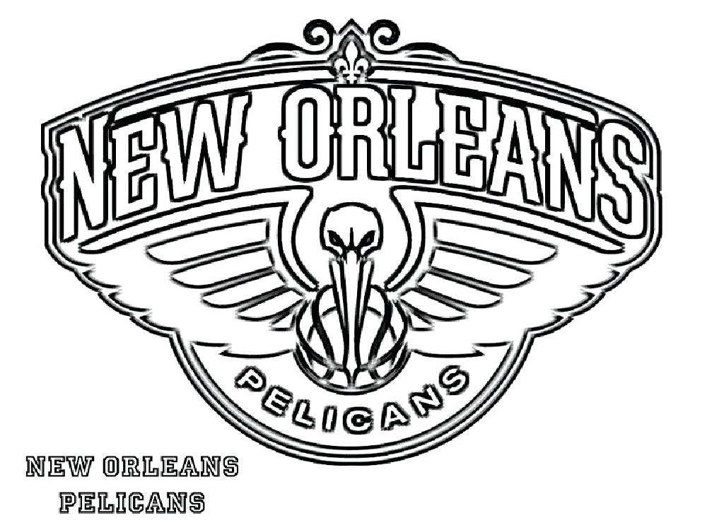 new orleans pelicans logo coloring pages