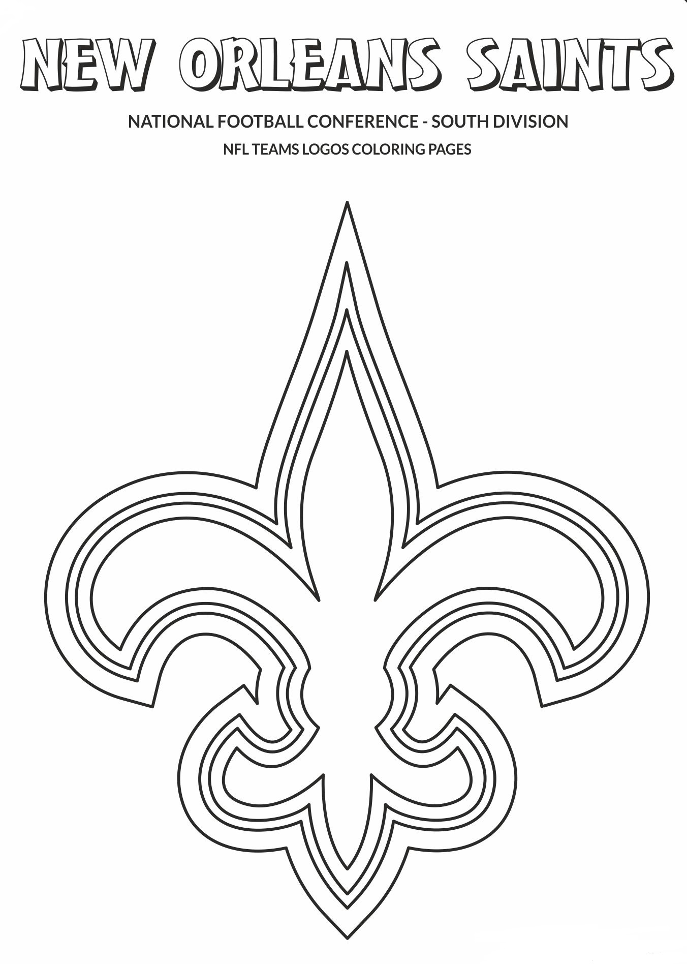 new orleans saints coloring pages printable