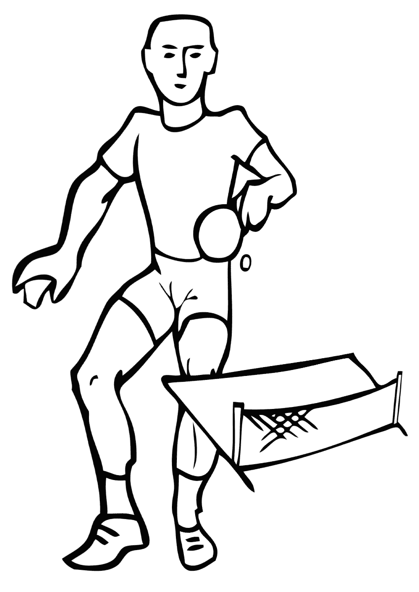 printable table tennis coloring pages