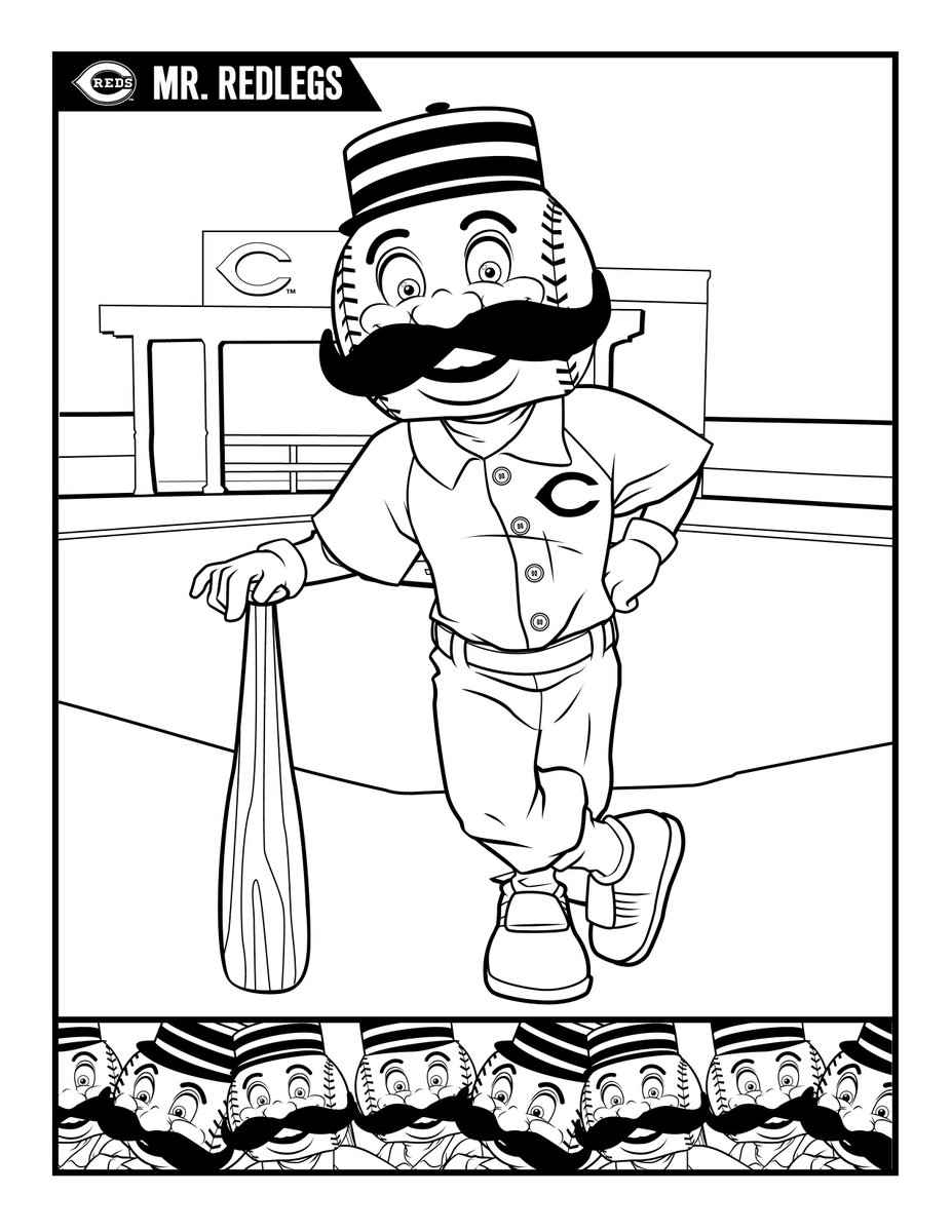 printable cincinnati reds coloring pages