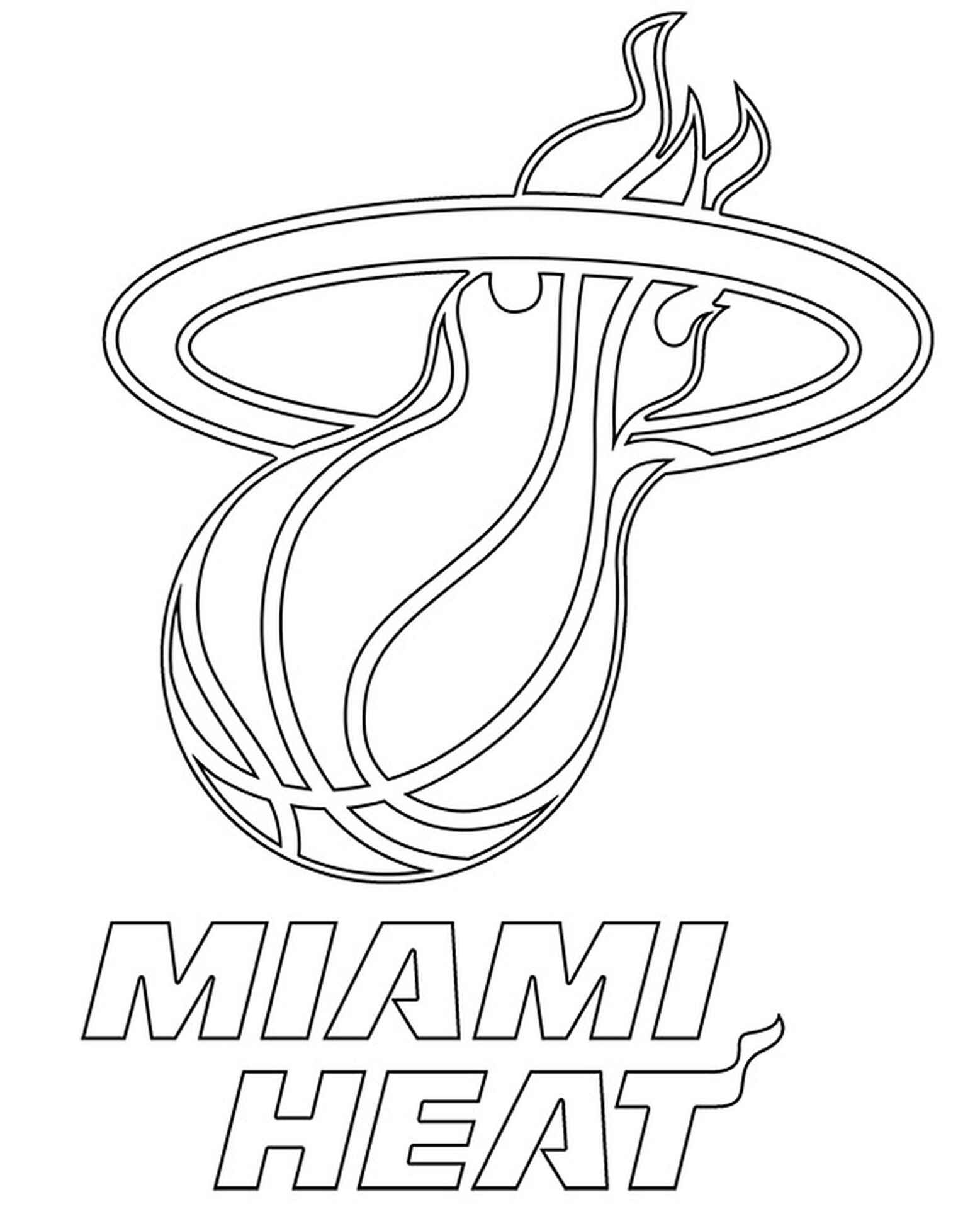 miami heat logo coloring page