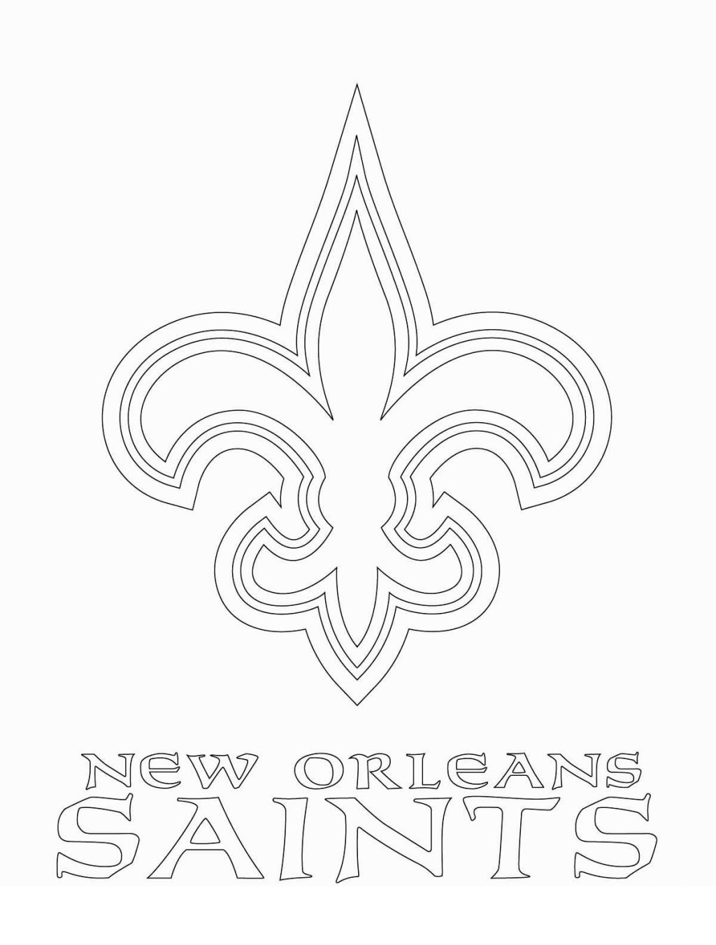 printable new orleans saints coloring pages