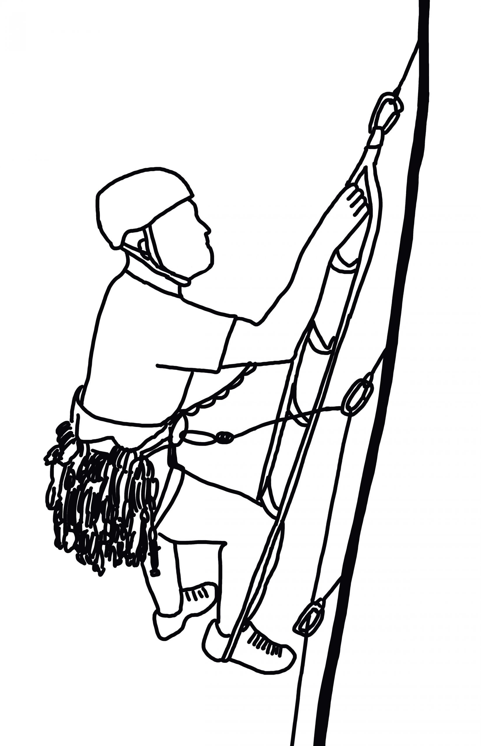 rock climbing coloring sheet