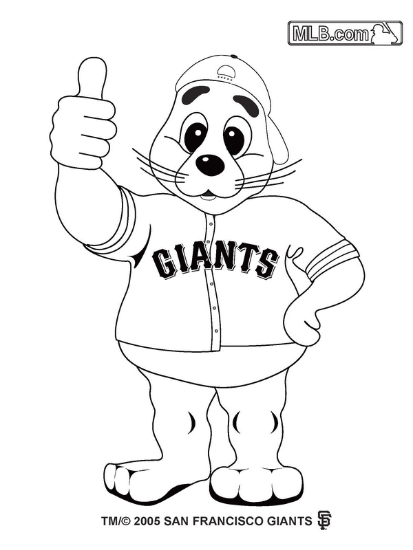 san francisco giants mascot coloring pages