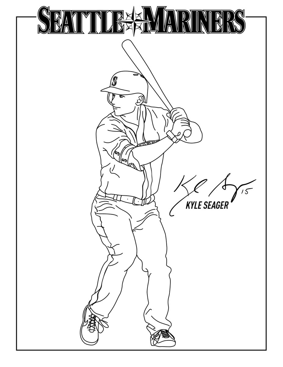 seattle mariners player coloring pages