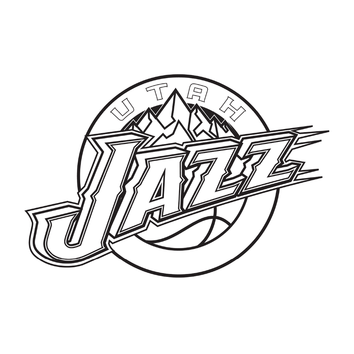 utah jazz coloring pages