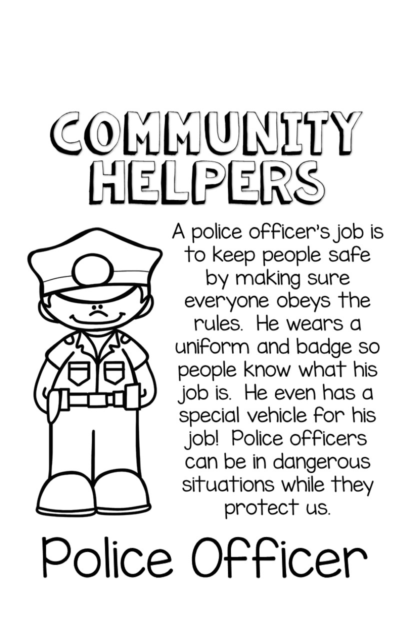 community helpers coloring pages