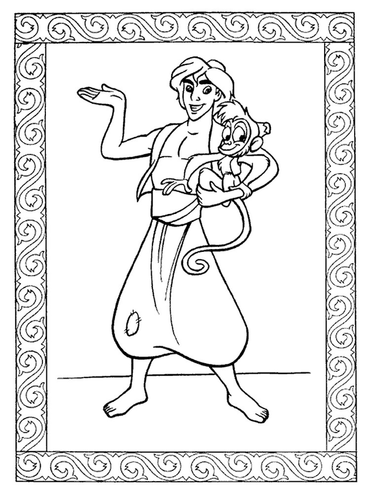 cool aladdin coloring sheets