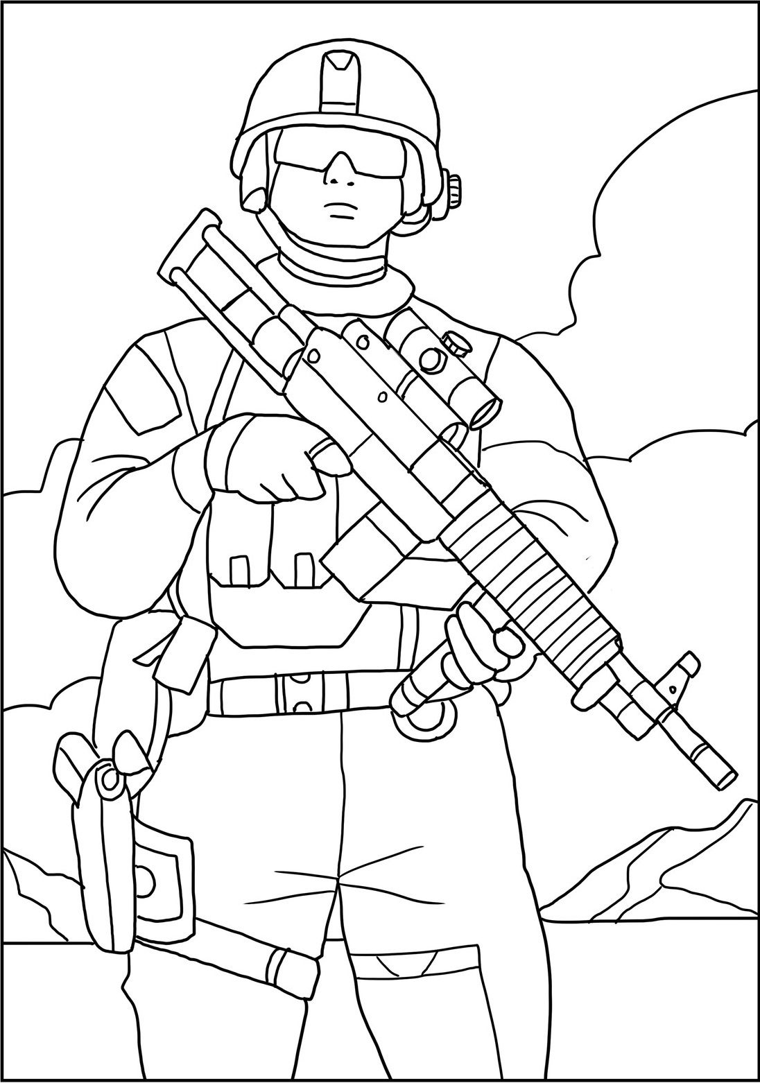 army man coloring pages