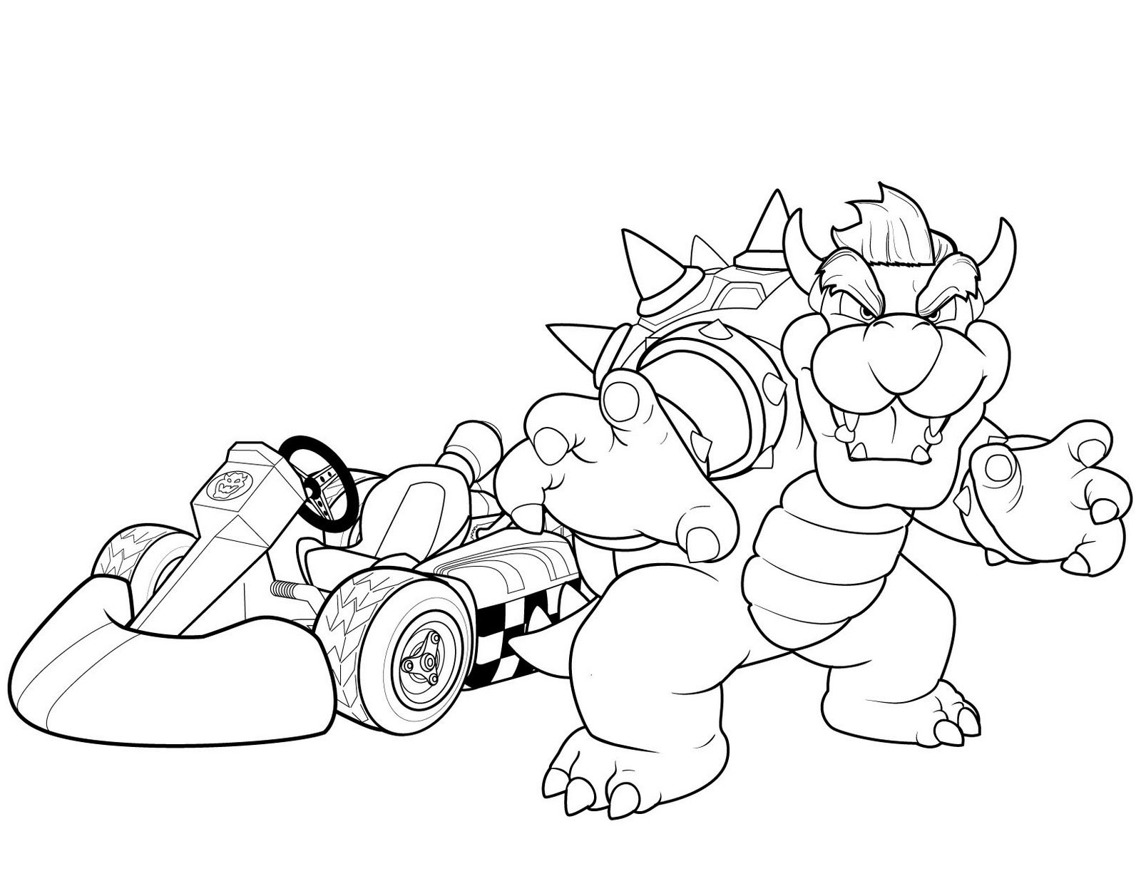 bowser coloring pages free