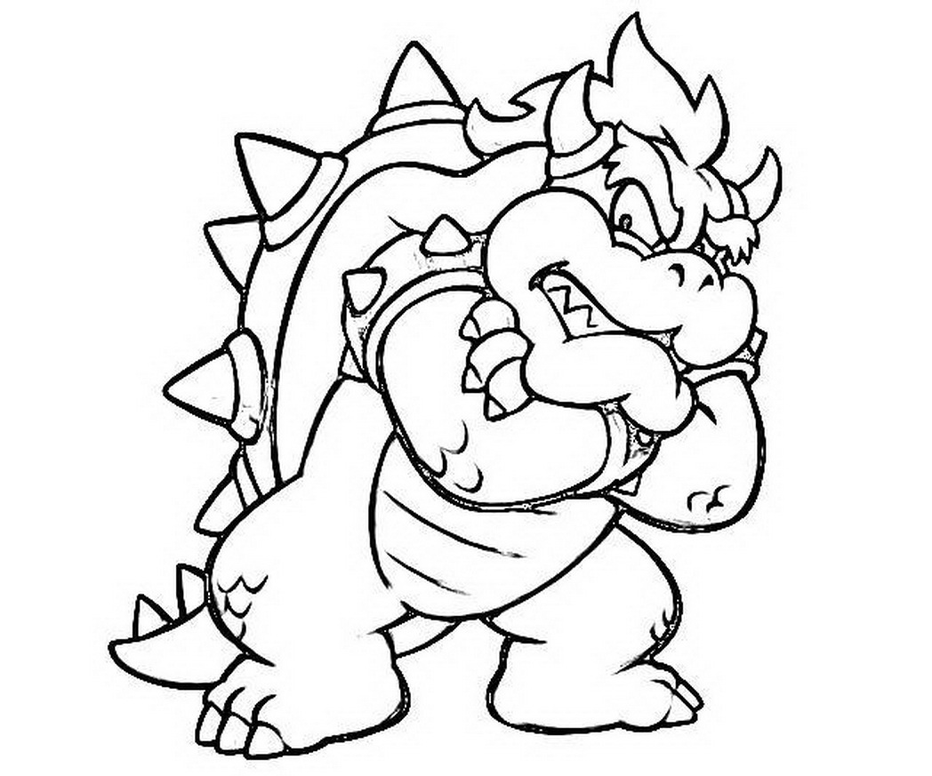 bowser mario coloring pages