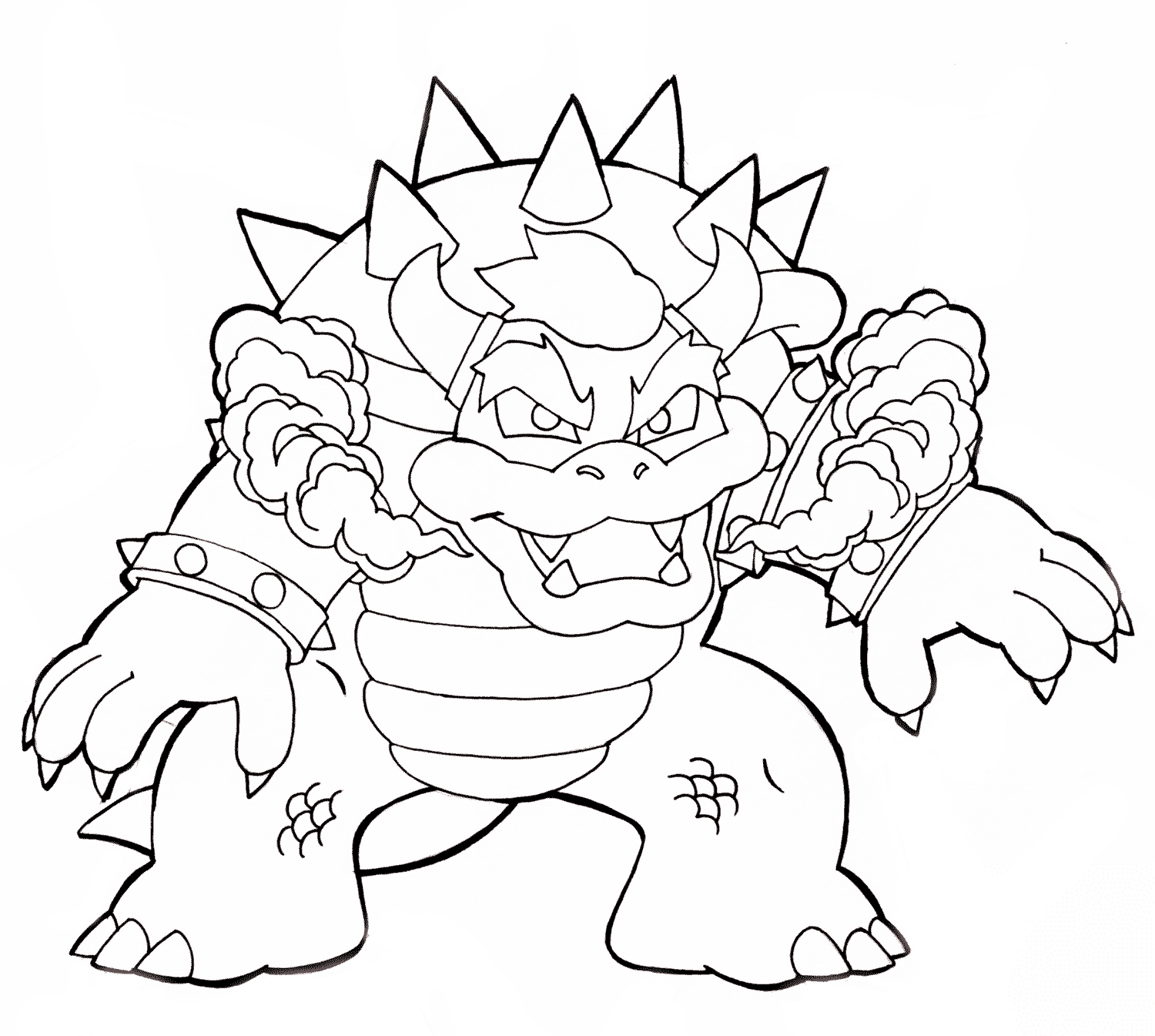 coloring pages bowser