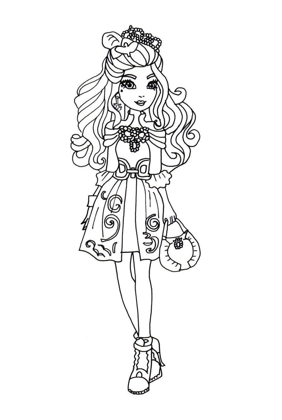 ever after high coloring pages darling charming