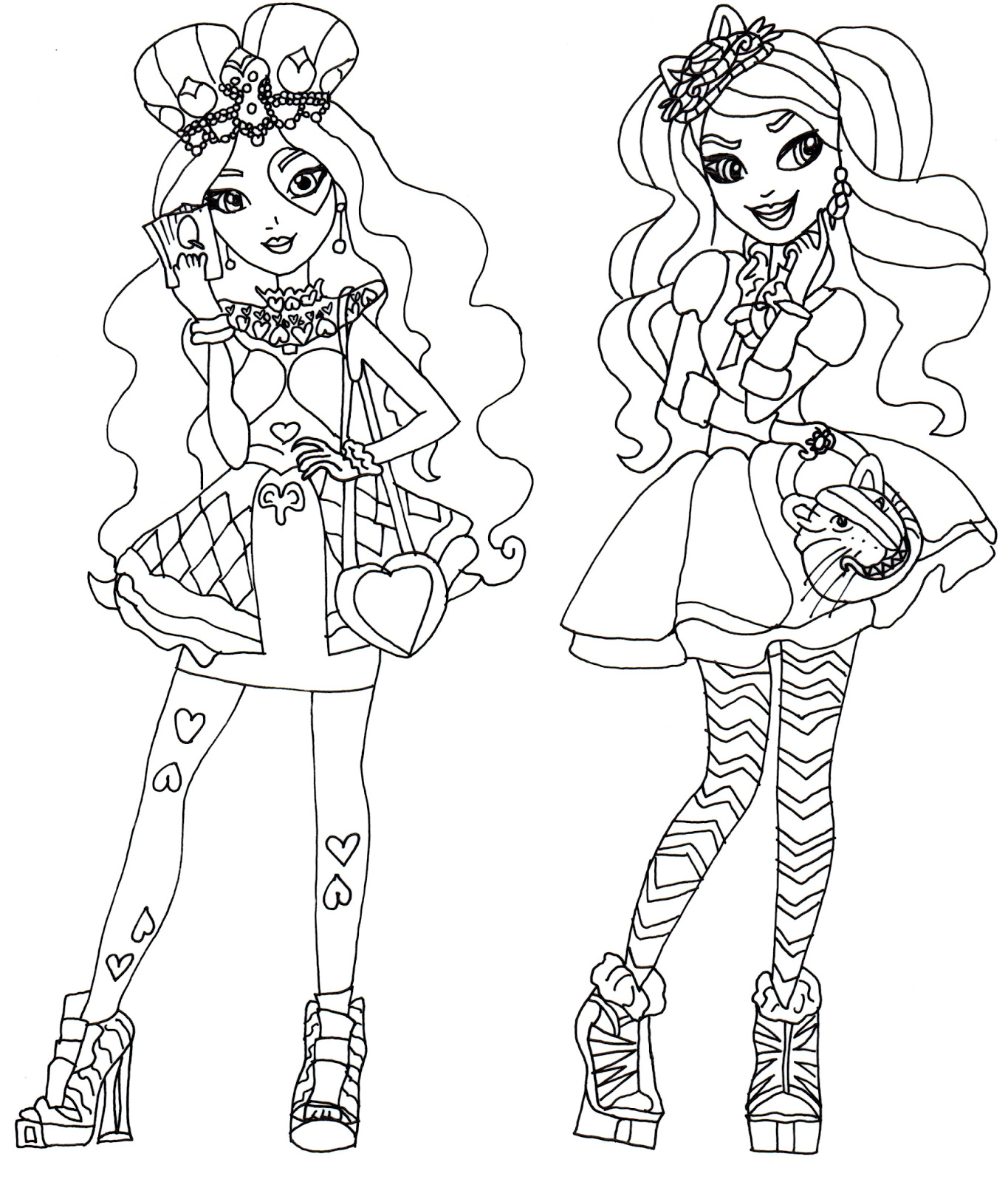 ever after high coloring pages printable