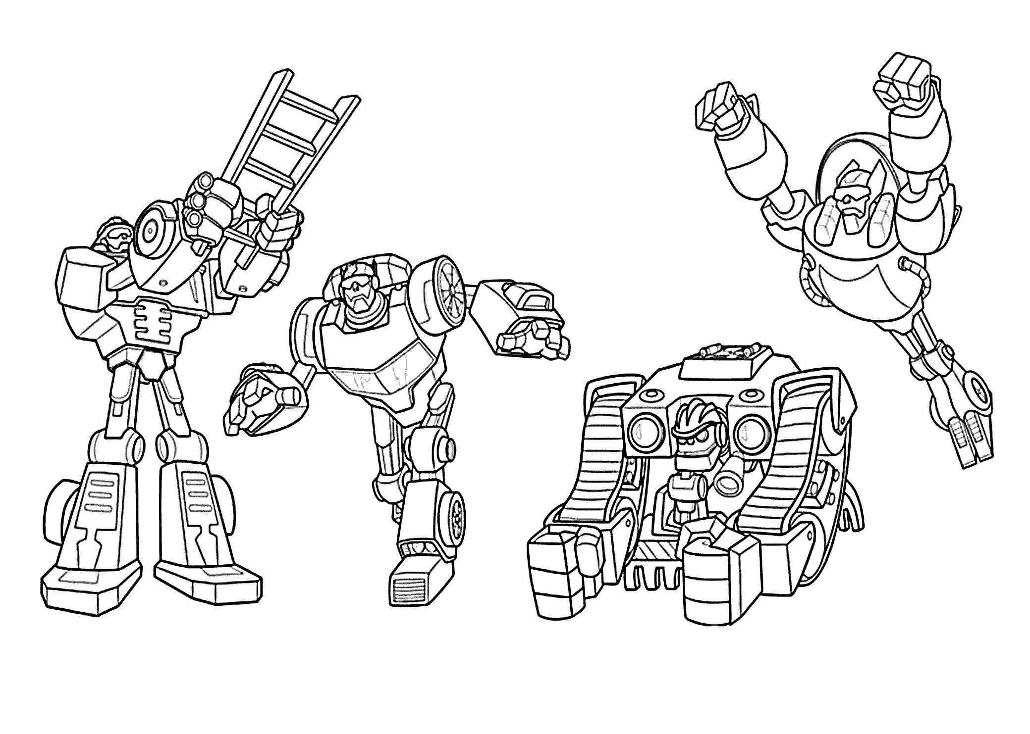 rescue bots coloring pages