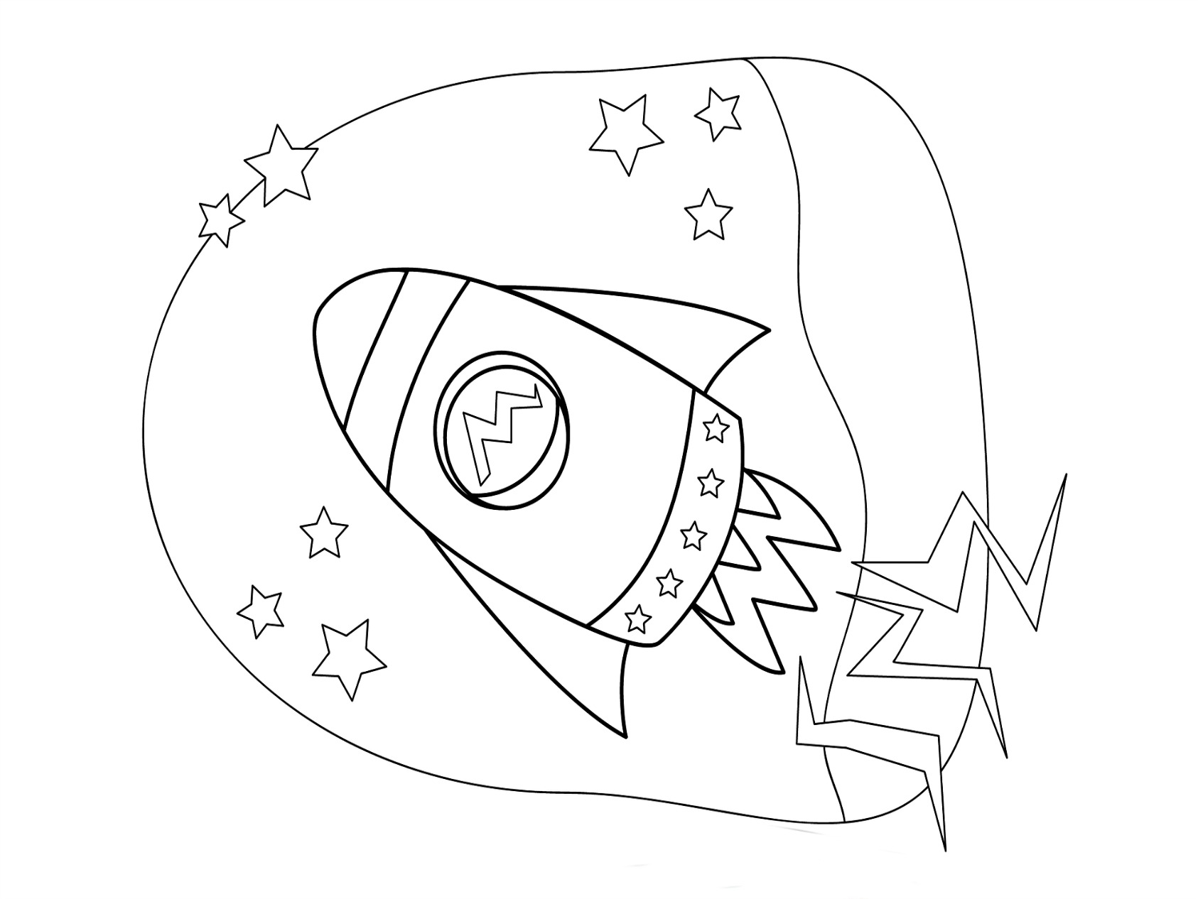 rocket coloring pages