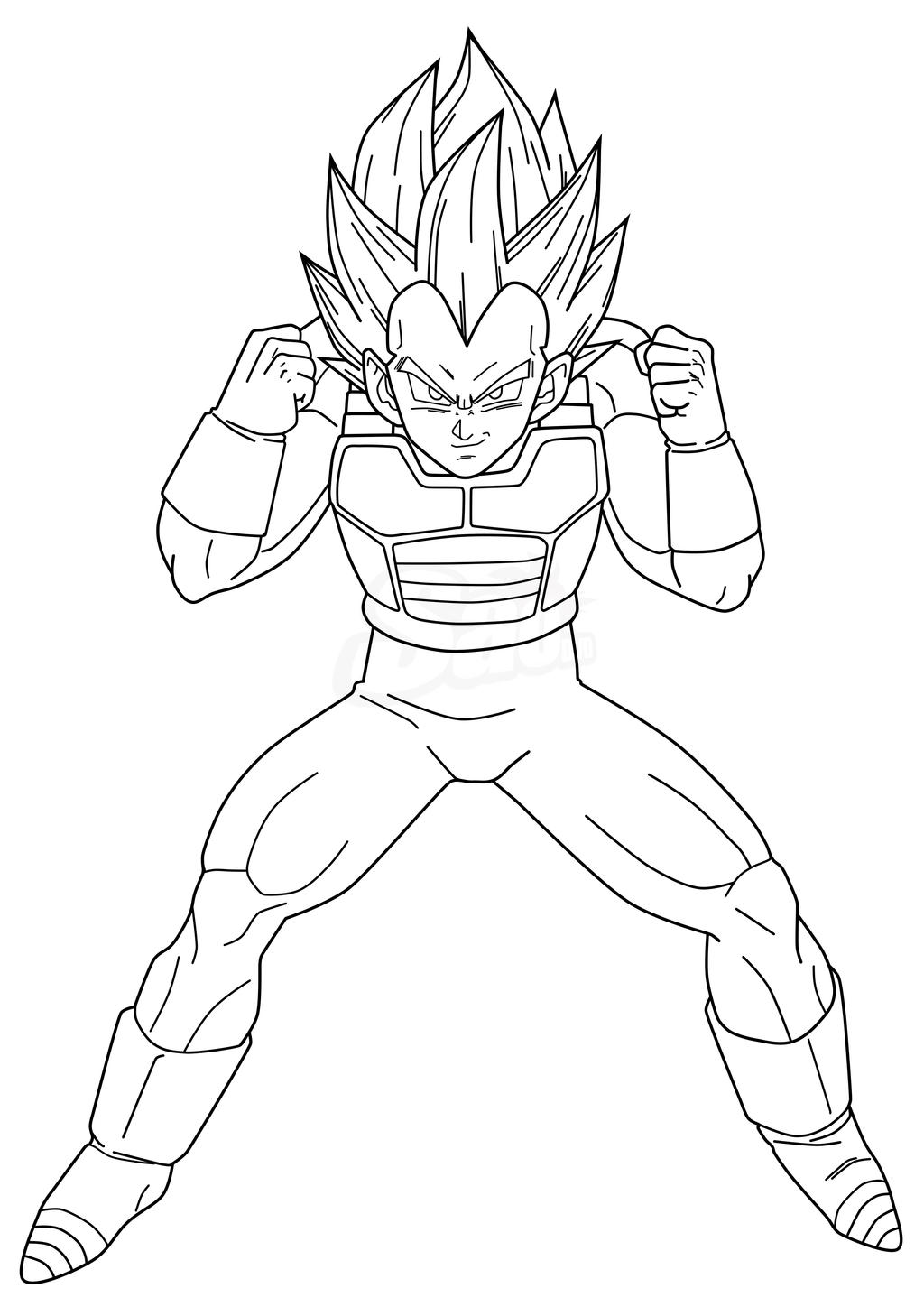 super vegeta coloring pages