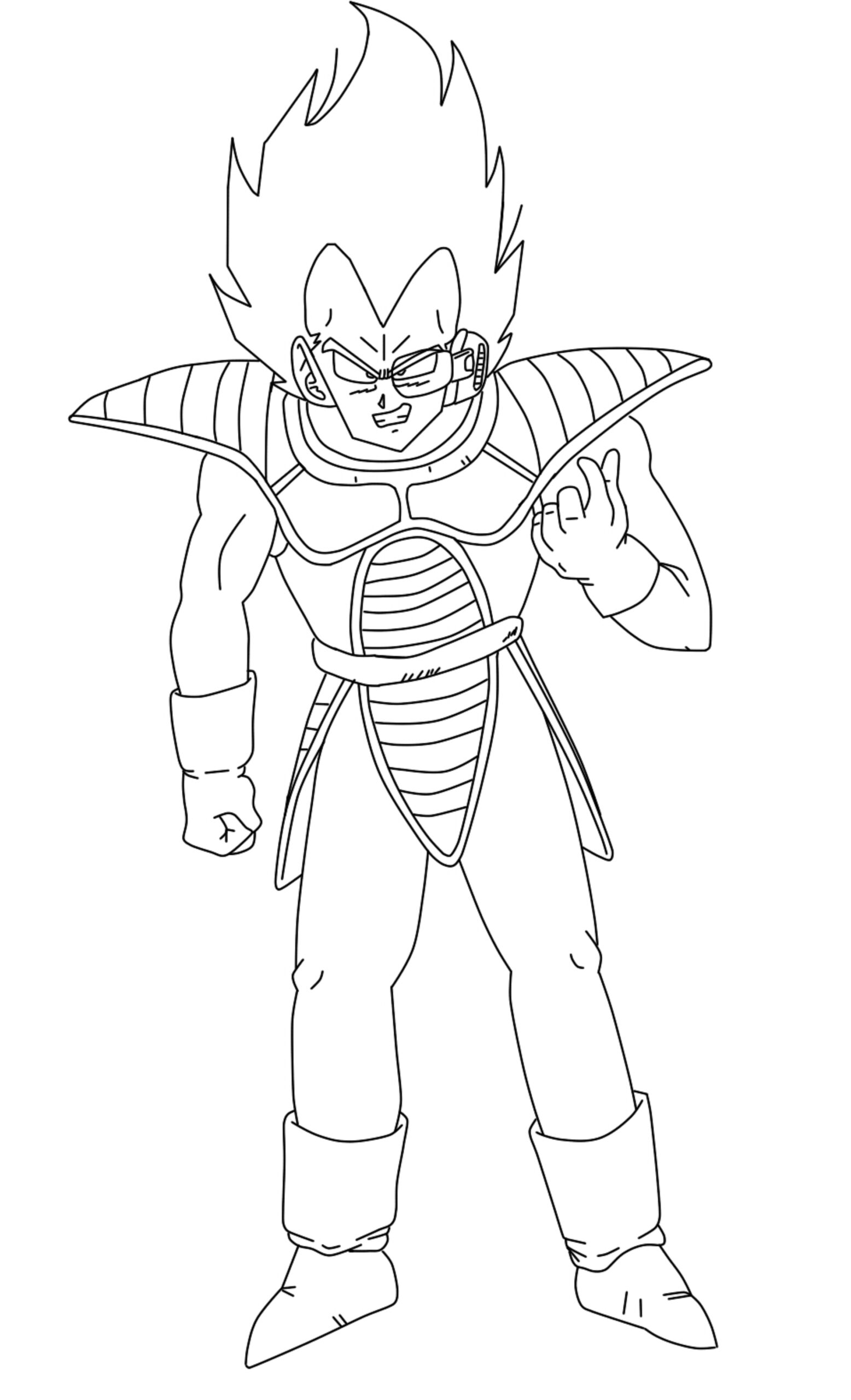 vegeta and goku coloring pages