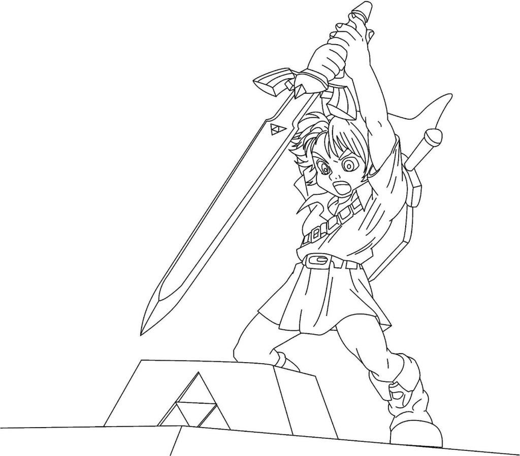 link legend of zelda coloring pages