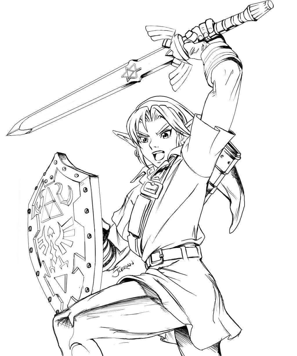 zelda breath of the wild coloring pages