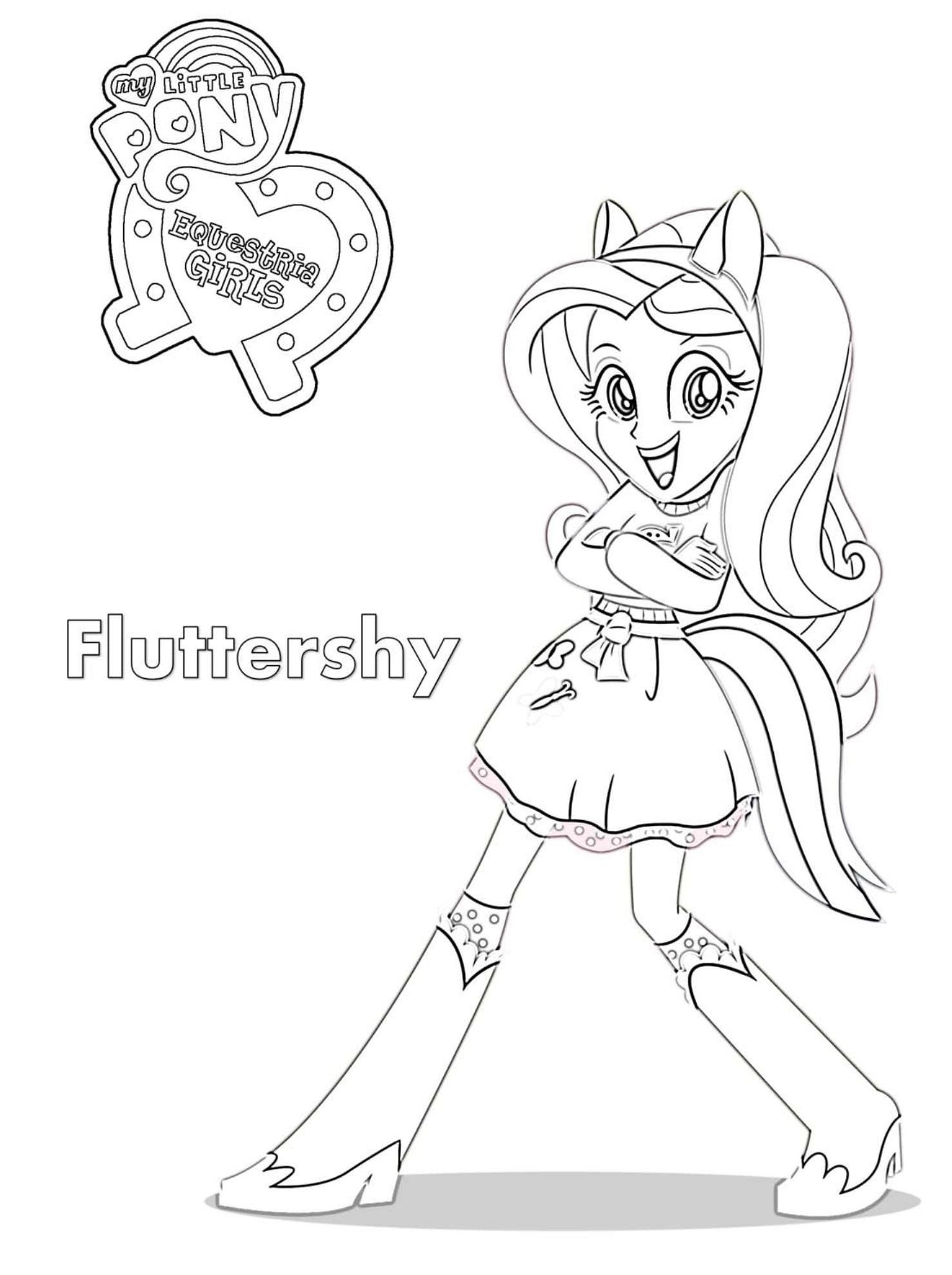 my little pony coloring pages fluttershy equestria girls